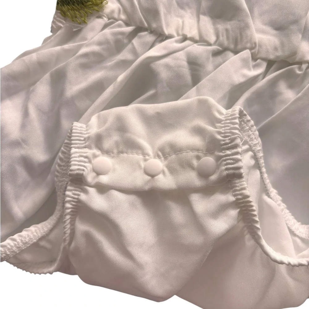 SHEIN White Baby Apparel Floral Bubble NWOT 12-18 Months 4 0580